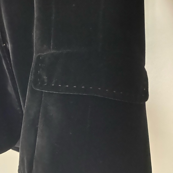 TAHARI BLACK SINGLE BREASTED VELVET JACKET Sz L . - Picture 8 of 12
